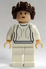 LEGO® Minifigure Star Wars sw0175 Princess Leia Light Nougat White Dress Small E