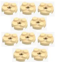 LEGO ® 10x round plate 2x2 brick yellow beige 4032 4140562 round plate plate New