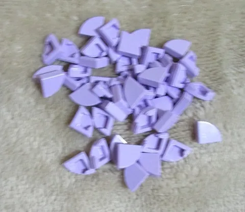LEGO Tile, Round 1 x 1 Quarter Lavender no. 25269 (Qty 50) *NEW*