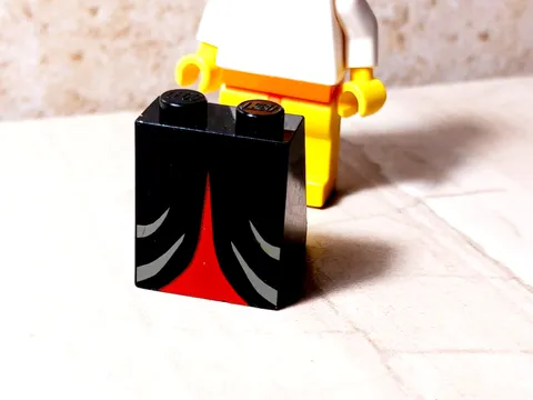 LEGO Witch Skirt Red Black Gray FRIGHT NIGHT One Piece Slope Legs Printed Dress