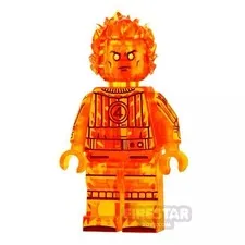 LEGO Custom FireStarToys Human Torch Fiery Flyer Pad Printed TRANS ORANGE