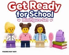 LEGO Get Ready for School Girls Minifigure Set Lot of 3 Hair Brush Genuine