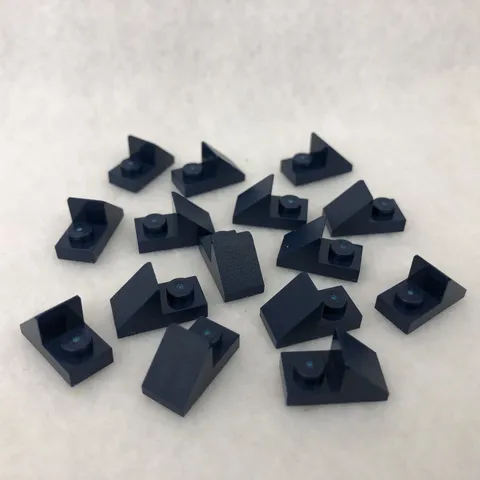 LEGO 92946 Dark Blue Slope 45 2 x 1 with 2/3 Cutout (x14)