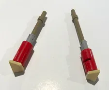 LEGO Technic Parts Red Tan Gray Plastic Genuine LEGO Lot of 2 Pieces