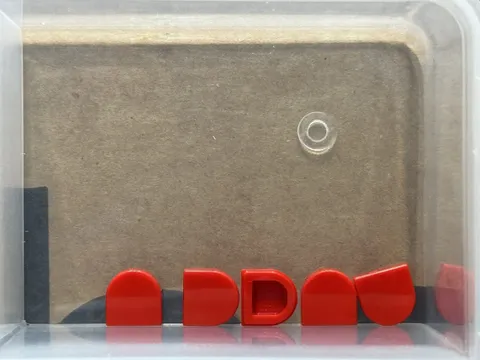 LEGO Parts - Red Tile, Round 1 x 1 Half Circle Extended - No 24246 - QTY 5