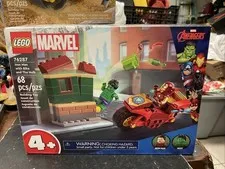 LEGO Super Heroes: Iron Man with Bike and the Hulk (76287) New Sealed.