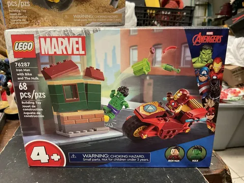 LEGO Super Heroes: Iron Man with Bike and the Hulk (76287) New Sealed.