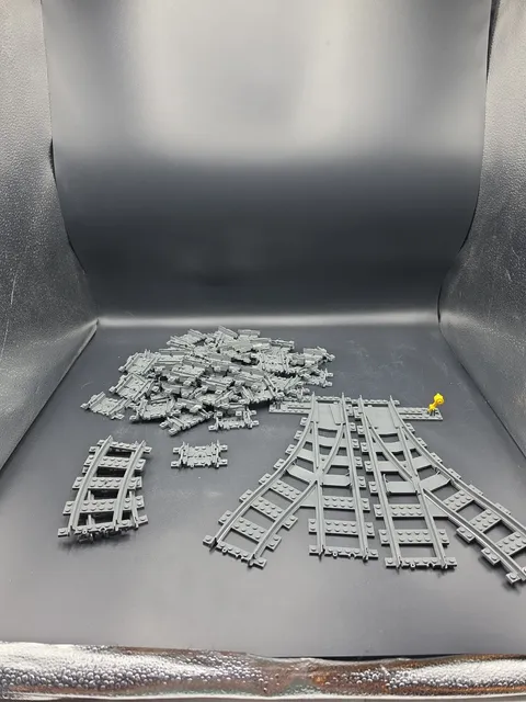 LEGO City Train Track Lot (Flex, Curved and Switch) 57 Total Pieces -bs