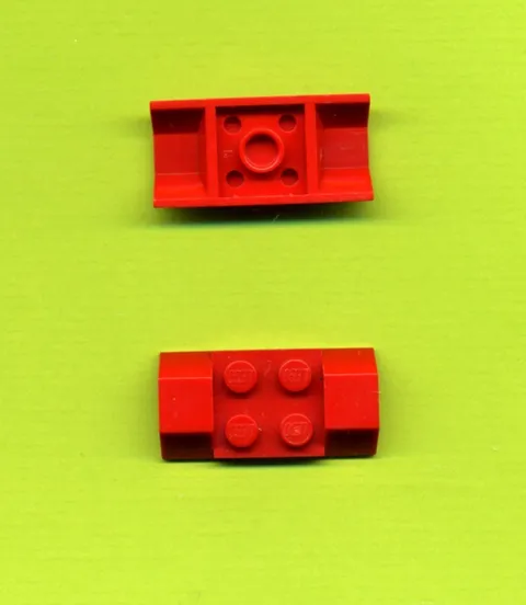 LEGO--3787-- 2x4-- Fenders-- Wheel Arch-- 2 Pieces--Red--