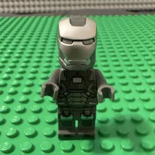 LEGO War Machine Minifigure Dark Gray Armor Suit with retractable helmet