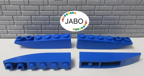 (G1/12/4) LEGO 4x 42023 Arch Brick Slant Brick Negative Inverted 6x1 Blue
