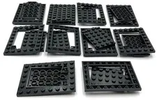 Lego 10 New Black Trap Door house Attic Castle Pieces 