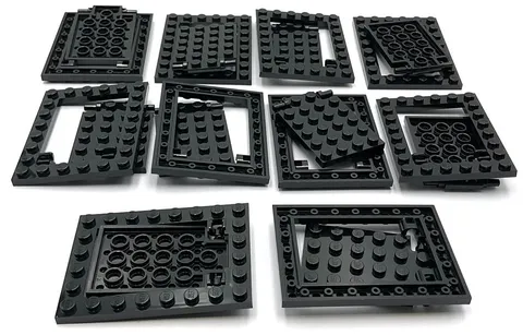 Lego 10 New Black Trap Door house Attic Castle Pieces 