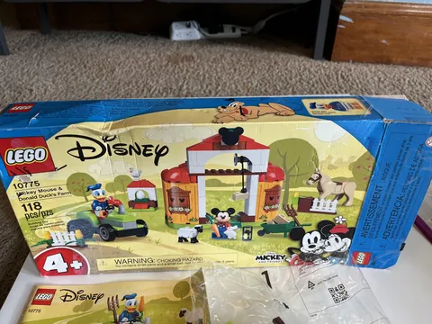 Lego Disney 10775 Mickey Mouse And Donald Duck Farm Open Box RS26 See Desc