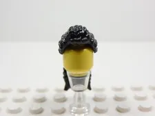 LEGO Female Girl Black Coiled Hair Long Ponytail Braided Minifig I2