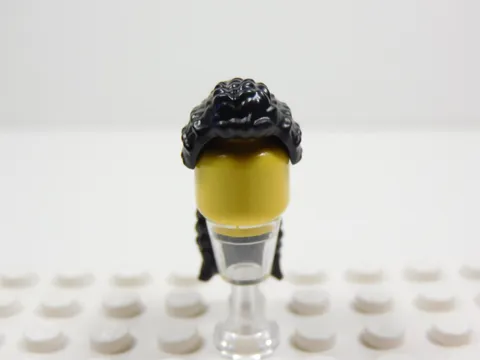 LEGO Female Girl Black Coiled Hair Long Ponytail Braided Minifig I2
