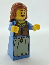 Lego cas490 Kingdoms Peasant Maiden Minifigure From Set 7189 Mill Village READ