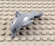 LEGO Sand Blue Friends Jumping Dolphin Animal with Blue Eyes