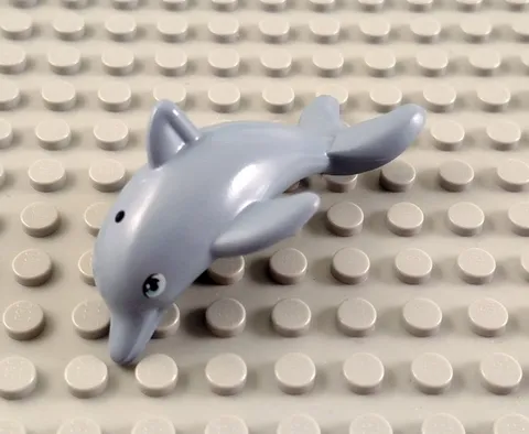 LEGO Sand Blue Friends Jumping Dolphin Animal with Blue Eyes