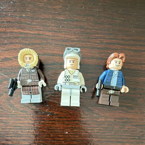 LEGO Star Wars Han solo Minifigure Lot of 3 w/ Blaster Accessories 