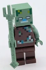 Lego Minecraft Drowned Zombie Minifigure 21164 Mini Figure 21247 21256