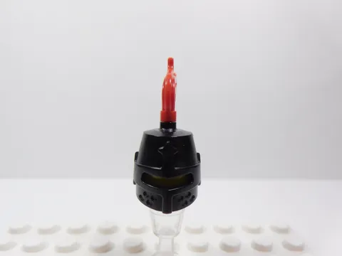 LEGO Black Knight Helmet w/ Red Plume Feather Accessory Minifig H12