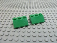 2x LEGO Green Slope 42 2 x 3 Studios 1394 4707 #3038