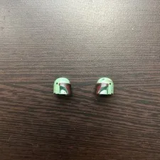 Star Wars LEGO x 2 Boba Fett Sand Green Minifigure, Headgear Helmet with Holes
