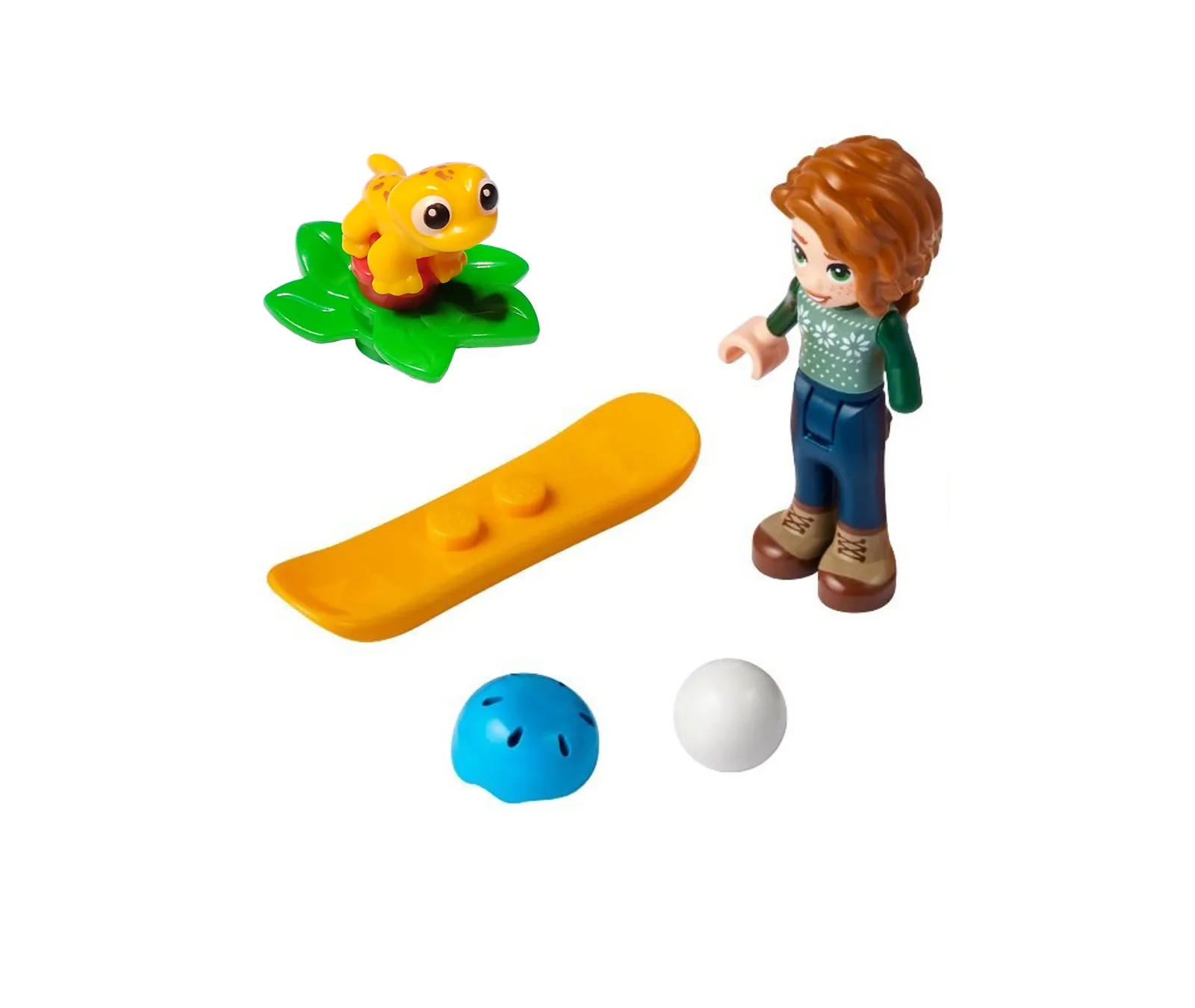 NEW Official Lego Friends One Armed Snowboarder & Frog