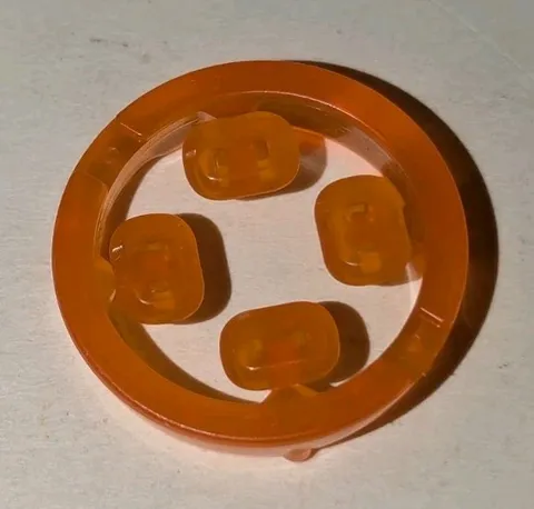 Lego Trans Orange Rock Infinity Stone 4 on Sprue Part 36451 Transparent Stones