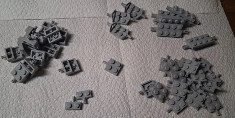 M-1 Lego Lot 41 Modified Wheel Holders Light Bluish Gray  30157 4600 4488 6157