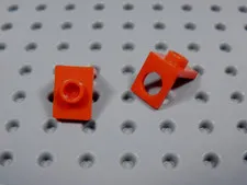 LEGO Lot of 2 Red 1x1 Neck Brackets Accessory Minifig BT