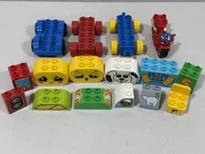 Lego Duplo Lot of 16 Specialty Pieces Cars, Animals, Numbers Free Shipping