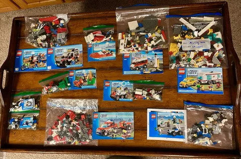 100% Complete LEGO CITY Bulk Lot with Instruction Manuals (10 Sets)