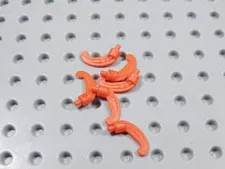 LEGO Lot of 6 Red Hat Feathers w/ Pin Accessory Minifig BI