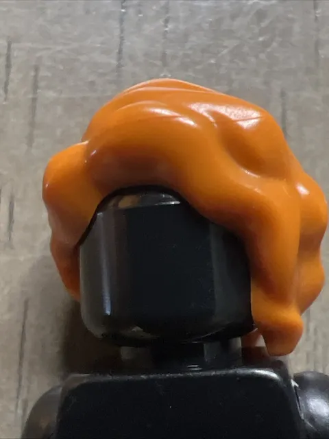 LEGO 2640 Dark Orange Hair Wavy, Parted on Right, Loose Braid in Back