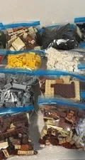 8 bags LEGO Bulk Lot Assorted Bricks & Pieces, Multicolor Plastic, Bagged