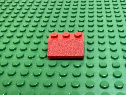 1975 LEGO Red Slope 45 2x3 Rough Surface ‘Pat Pend’ Sealed 390 550 362 770#3038