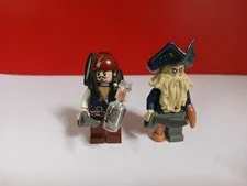 LEGO Pirates of the Caribbean Minifigure Lot Davy Jones Jack Sparrow Black Pearl