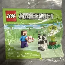 LEGO Minecraft Steve and Baby Panda Polybag Set 30672 35 Pieces Ages 6+