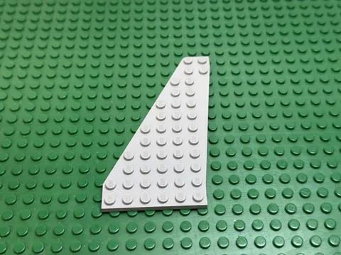 1976 LEGO Old Light Gray Wedge Plate 7x12 LEFT w/‘Pat Pend’ Obscured 1560 #3586