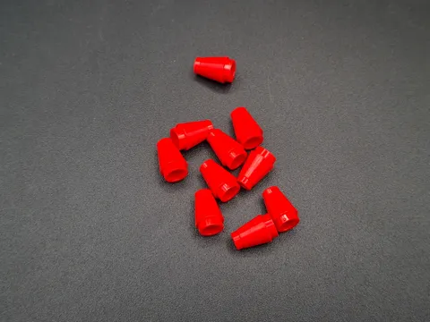LEGO - 10x - Cone - Cone - 1x1 - Red - Red - 4589