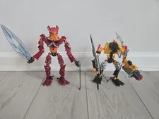 LEGO Bionicle 8911 Toa Mahri Jaller And 8912 Hewkii Toa Mahri 