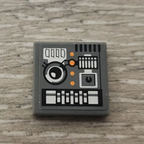 Lego 3068pb0485 Dark Bluish Gray Tile 2 x 2 SW Snowspeeder Circuitry Pattern
