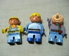 Lego Duplo Bob the Builder Mini-figures: Bob, Wendy, and Naughty Spud, Lot of 3