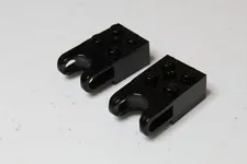 (2) LEGO Technic Brick Modified 2 x 2 with Ball Socket & Axle Hole Part 92013