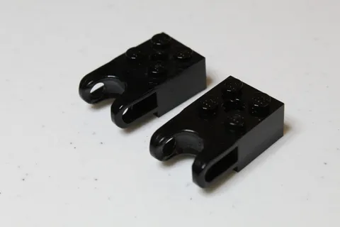 (2) LEGO Technic Brick Modified 2 x 2 with Ball Socket & Axle Hole Part 92013