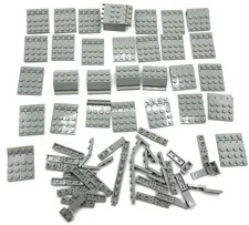 LEGO lot 60 pair Vintage OLD LIGHT GRAY hinges Castle Pirate Space Star Wars