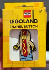 2026 Legoland California Enamel Button LEGO Hot Dog Man New