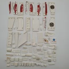 LEGO White Parts Lot 73pc STICKER Airplane Wings City Fire Mindstorms EV3 VGC